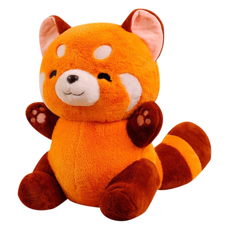 Transfronterizo mapache muñeca juvenil metamorfosis periférica Volviendo rojo Panda muñeca mapache muñeca