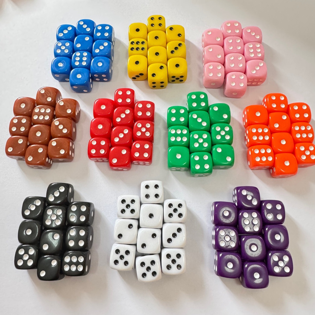 12mm Colorful Rounded Acrylic Dice Ktv Bar Large Point Chess and Card Mahjong Sieve Wholesale