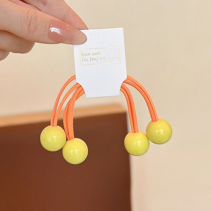 Dopamina linda banda de goma cuerda para la cabeza cuerda para atar el cabello princesa cuerda para la cabeza estudiantes niños accesorios para el cabello grueso bola redonda accesorios para el cabello lazo para el cabello