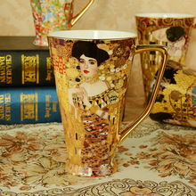 歐式骨瓷馬克杯高杯大容量陶瓷杯咖啡杯禮品可制logo禮盒