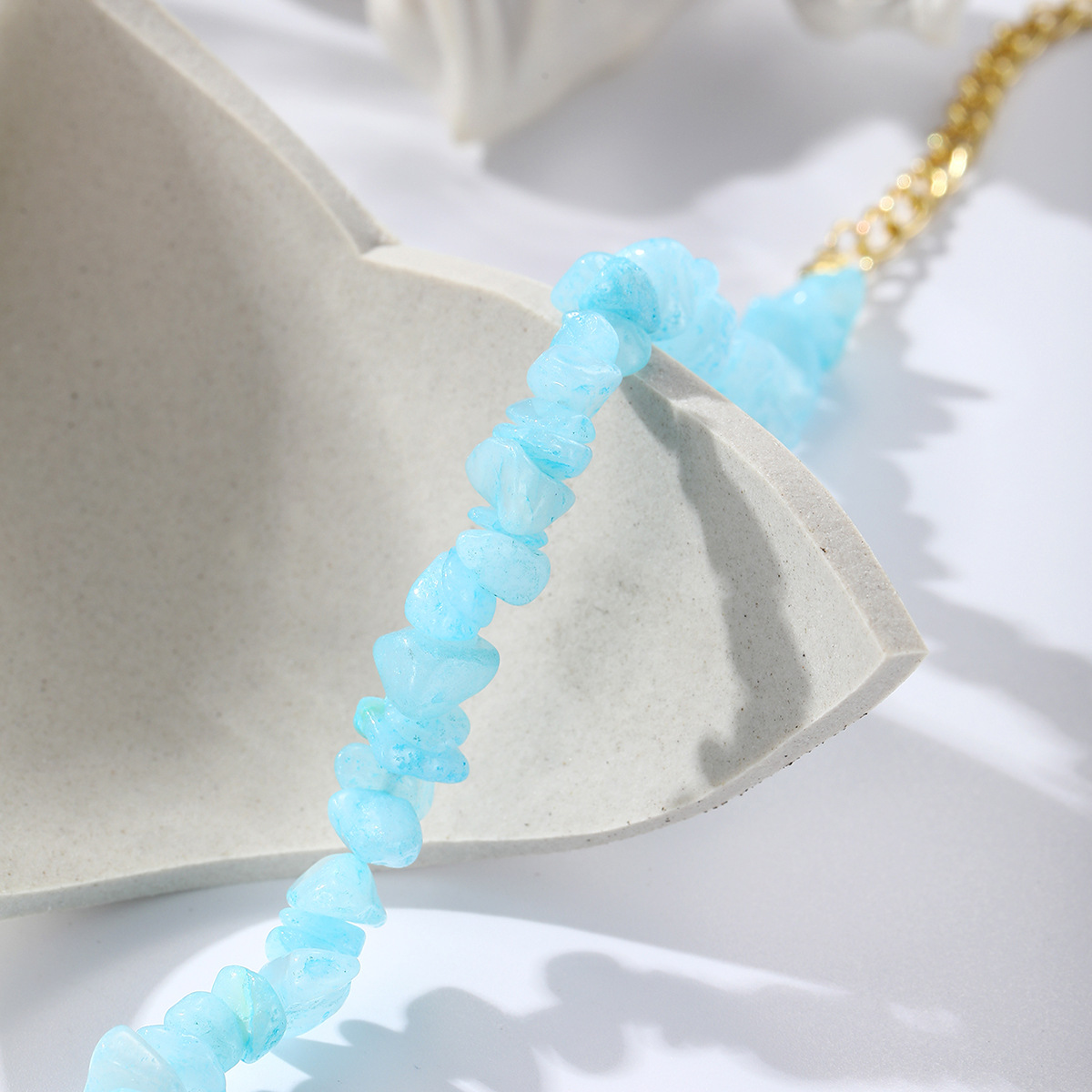 jewelry Bohemian colored gravel bracelet jewelry natural stone bracelet_voghion.com