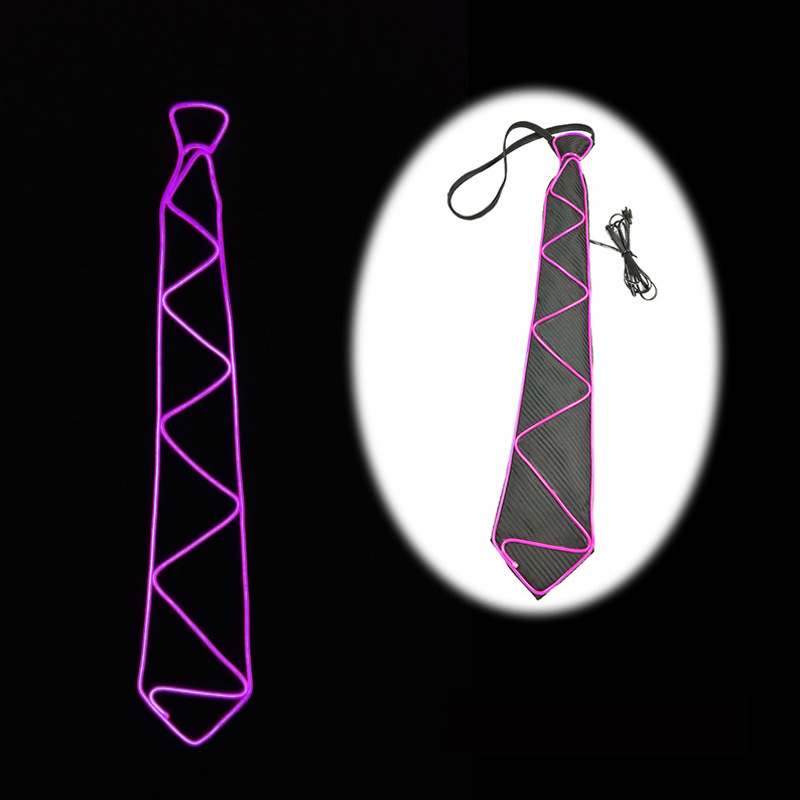 Corbata luminosa EL suministros para Halloween fiesta LED corbata brillante luminiscente al por mayor