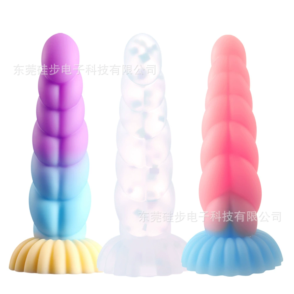 Силиконовый anal plug, изгибанный пенис, светящийся анальный пробку, игрушка для заднего двора, большая присоска, принадлежности для анальных пробок, большие товары для взрослых