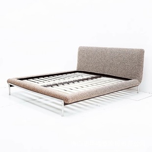 Bauhaus Style Bread Fabric Bed Esosoft Double Bed Italian Minimalist Bed Designer Master Bedroom Wedding Bed Large Bed