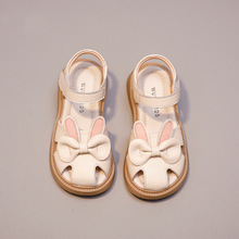 女童鞋子儿童小公主鞋2024新款夏季宝宝可爱软底透气包头凉鞋粉色