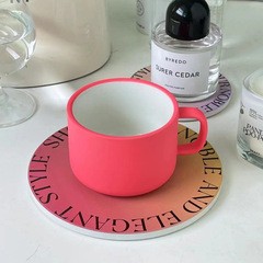 Rose red ceramic mug Internet celebrity ins style Klein blue coffee cup home office cup water cup