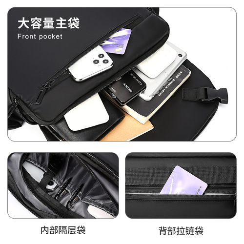 Trendy Postman Bag Computer Work Motorcycle Backpack Men's Functional Style Japanese Dead Fly Crossbody Bag Large Capacity Single Shoulder Diagonal Crossbody Bag 