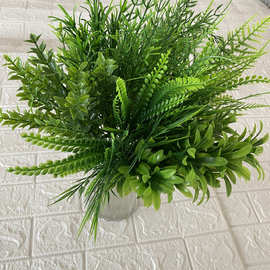 塑料胶F号绿植草北欧ins家居装饰仿真绿植植物墙园艺插花配草假草