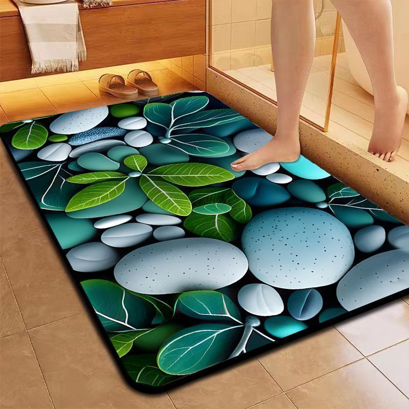 Alfombra de suelo de adoquines de diatomitas, almohadilla de pies absorbente de agua, almohadilla de pies antideslizante de baño resistente al desgaste image 22