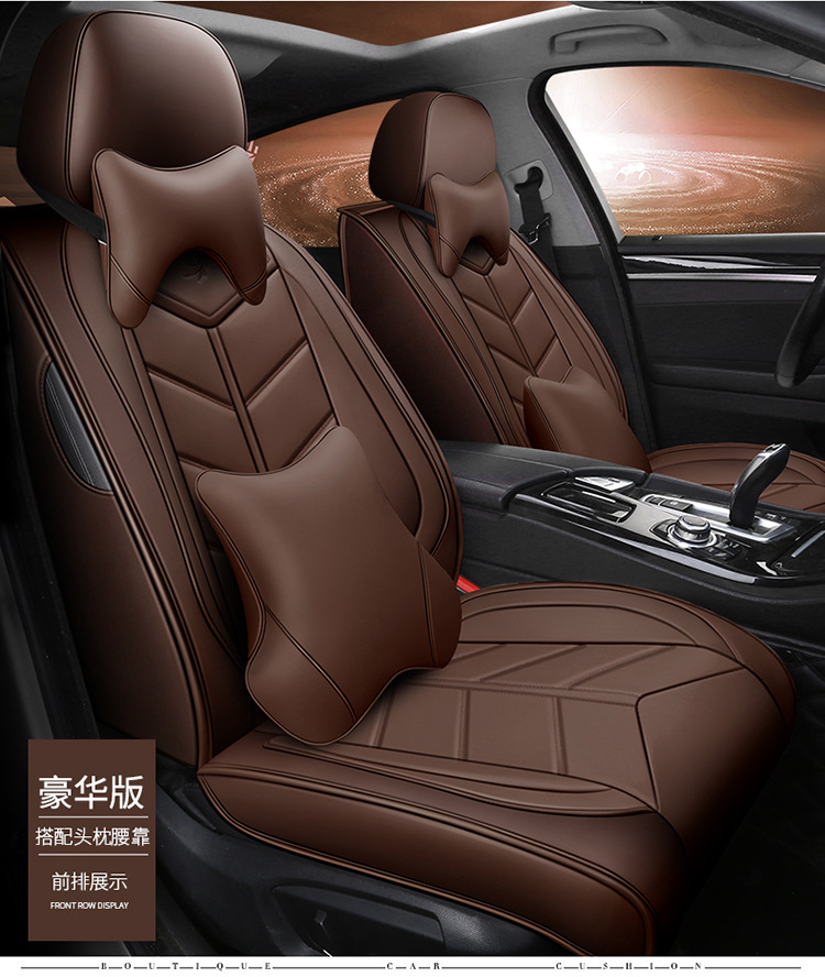 Cross-border foreign trade car seat cover five seat cover fully surrounded winter seat cushion four seasons leather cushion factory generation