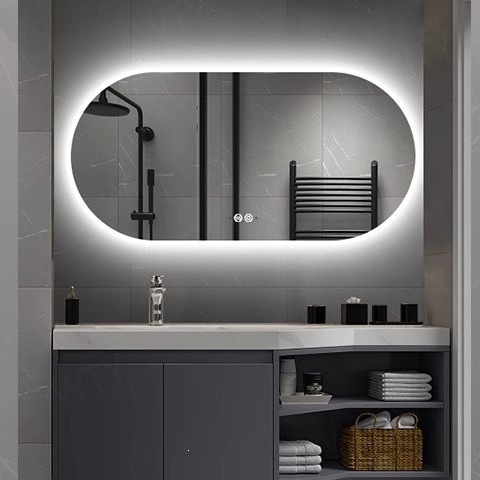 Espejo inteligente de forma extraña, espejo de baño de lujo ligero, espejo táctil, espejo de baño, espejo de vestuario, espejo de baño doméstico, espejo heterosexual