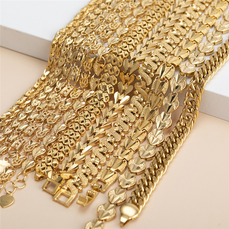 Fashion Rhombus Brass Plating Bracelets 1 Piece