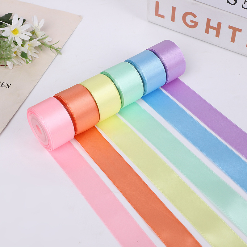 In-Stock 10-Yard*6-Color Set of Ribbons, Single-Sided Polyester Ribbon for Bouquet Packaging, Satin for Handmade DIY Hair Accessories In-Stock 10-Yard*6-Color Set of Ribbons, Single-Sided Polyester Ribbon for Bouquet Packaging, Satin for Handmade DIY Hair Accessories
