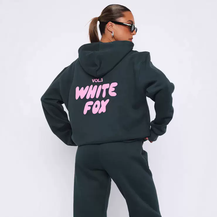 现货whitefox原版欧美跨境春秋冬新款套装时尚运动长袖套头连帽加