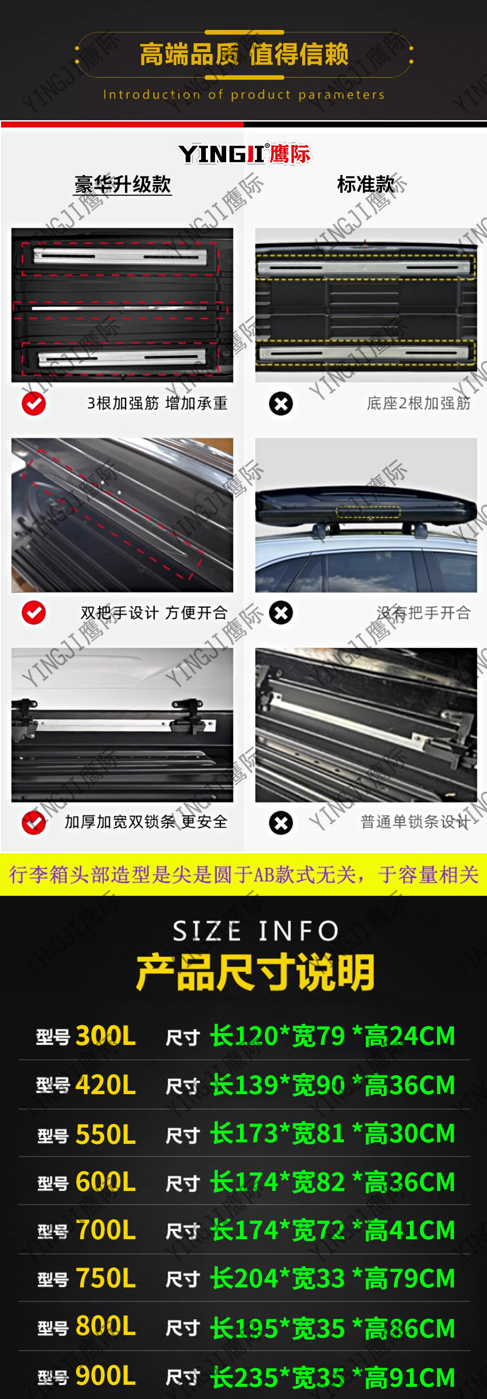 Suitable for Baojun 310 Car Roof Trunk Large Capacity Suv Universal Car Ultra-Thin Flat Suitcase
