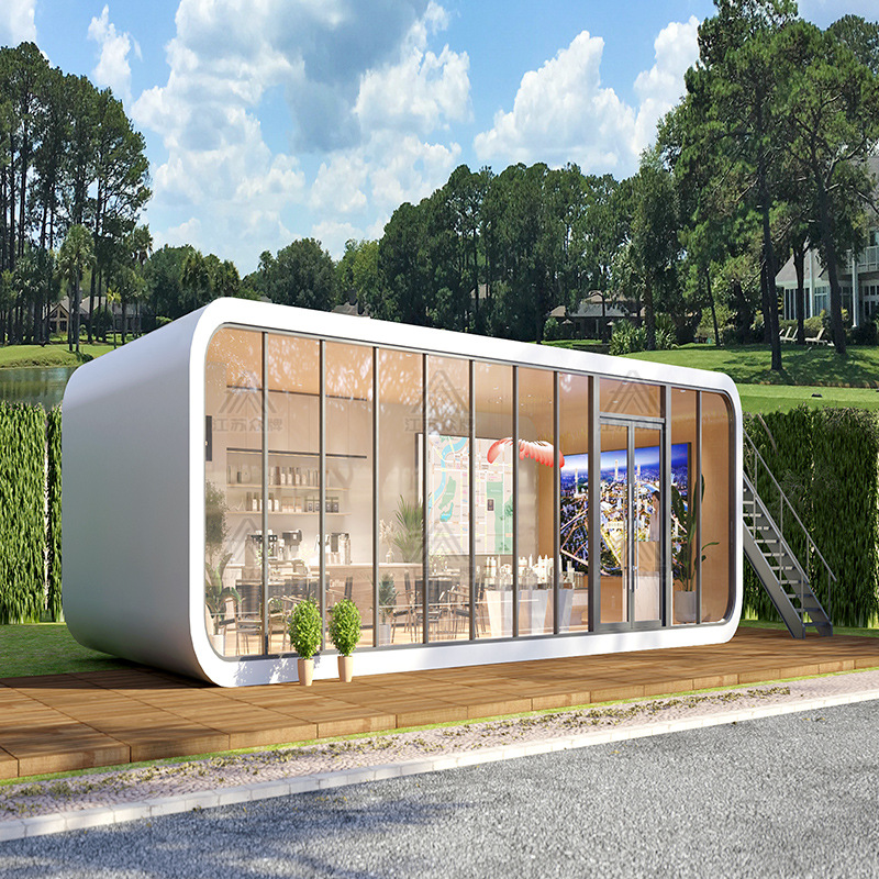 Apple Warehouse de doble capa, casa móvil, cápsula espacial, área escénica, turismo cultural, casa de familia, habitación de hotel, salón de oficinas, solárium