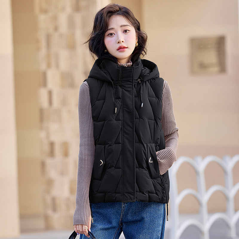 Gran chaleco de caballo para mujeres otoño-invierno 2025 nuevo chaleco de hombro pequeño chaleco de estilo coreano corto chaqueta de caballo para mujeres image 6