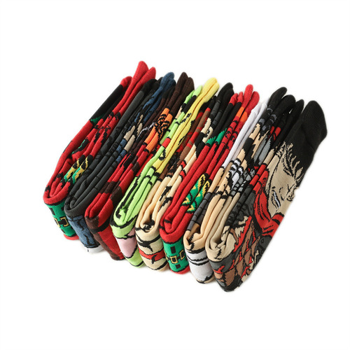 New male clown mid-calf cartoon men's socks cross-border supply female animation socks personality trendy skateboard socks manufacturer socks