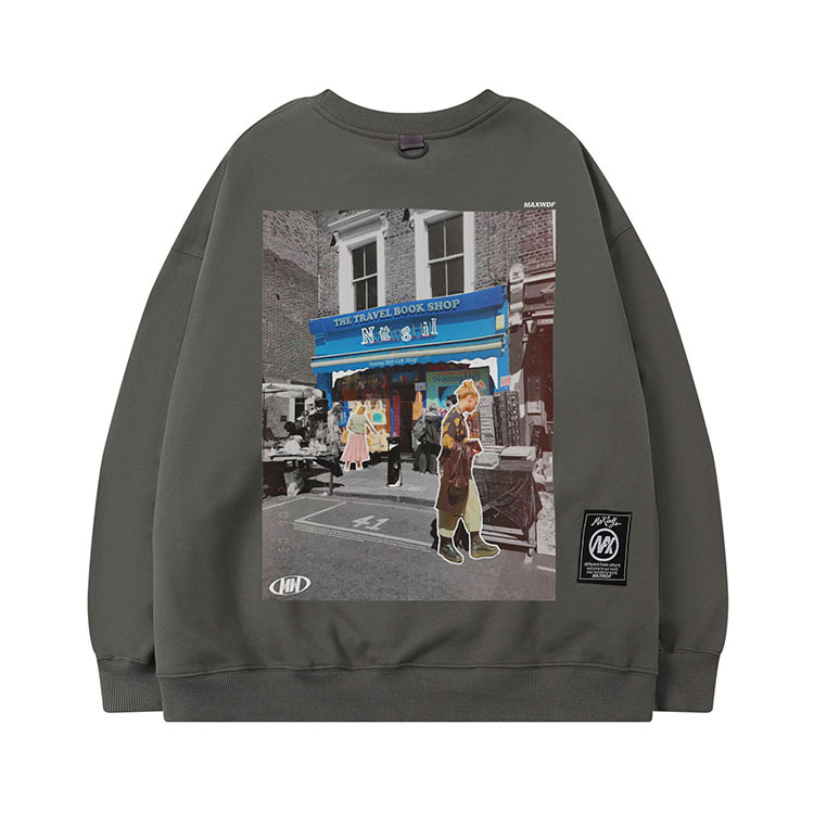 Men's Clothing round neck pullover sweater heavyweight high street original designer brand Japanese couple style _voghion.com
