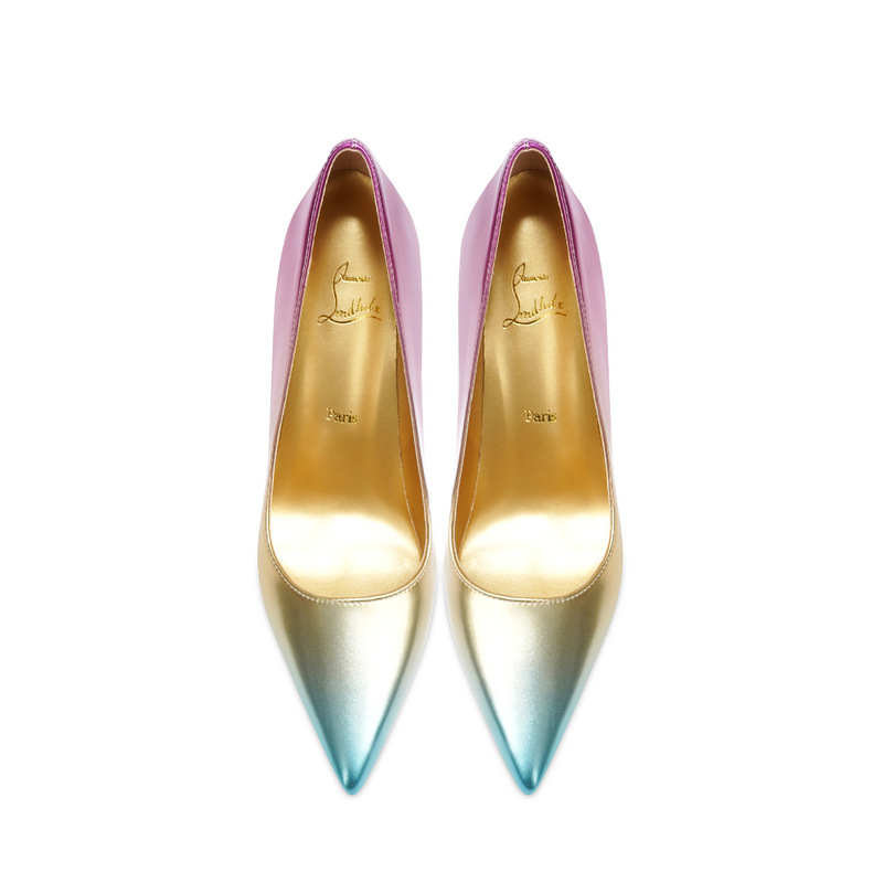 European and American Foreign Trade Cross-border Pointed Fashion High Heels Red-soled Shoes Women's Shallow Stiletto Heel plus size Shoes Multicolor Shoes