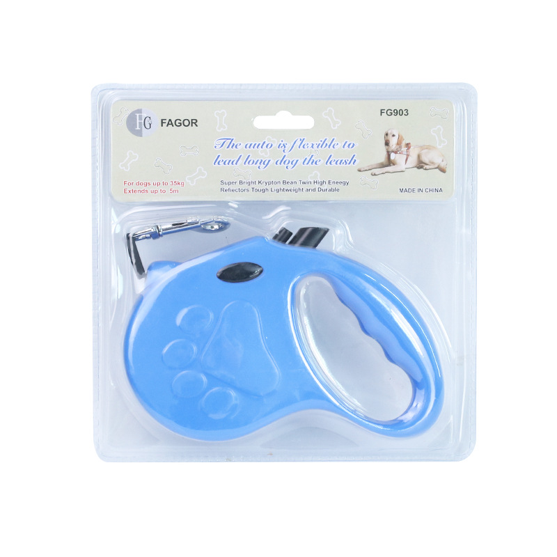 Fábrica en stock nuevas huellas 5M correa retráctil correa de perro duradera correa de perro retráctil al por mayor