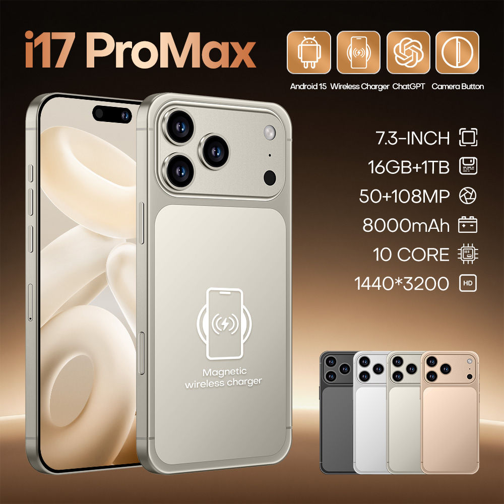 New Cross-Border I17 Pro Max Smartphone 16+1t 7.3inch Android Phone Source Manufacturer Dropshipping