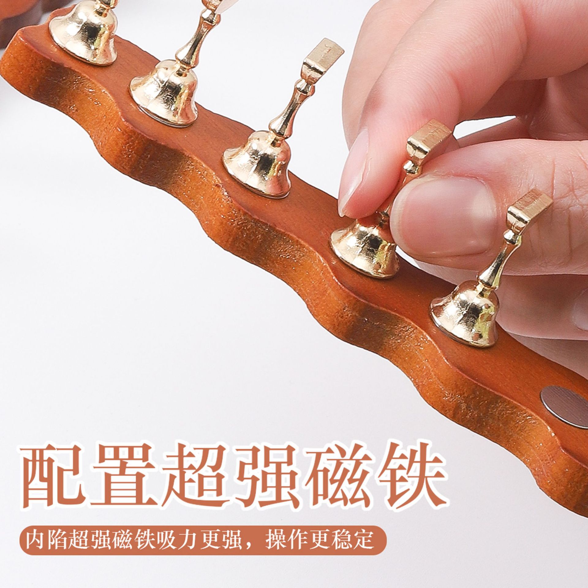 Base de práctica de manicura de nogal japonés, troncos de armadura, exhibición de armadura minimalista, herramienta de impresión de placa de soporte de uñas