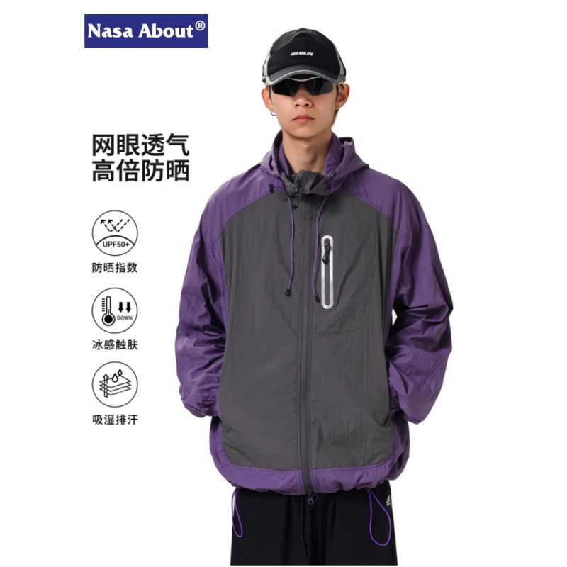 Nasaupf50+ Sun Protection Clothing Men's Thin 2026 Mesh Breathable Fishing Sun Protection Clothing Jacket Fishing Sun Protection