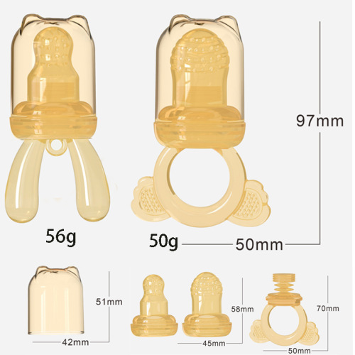 Children's food-grade silicone teething ring complementary food fruit and vegetable teethers baby soothers nipples baby supplies wholesale