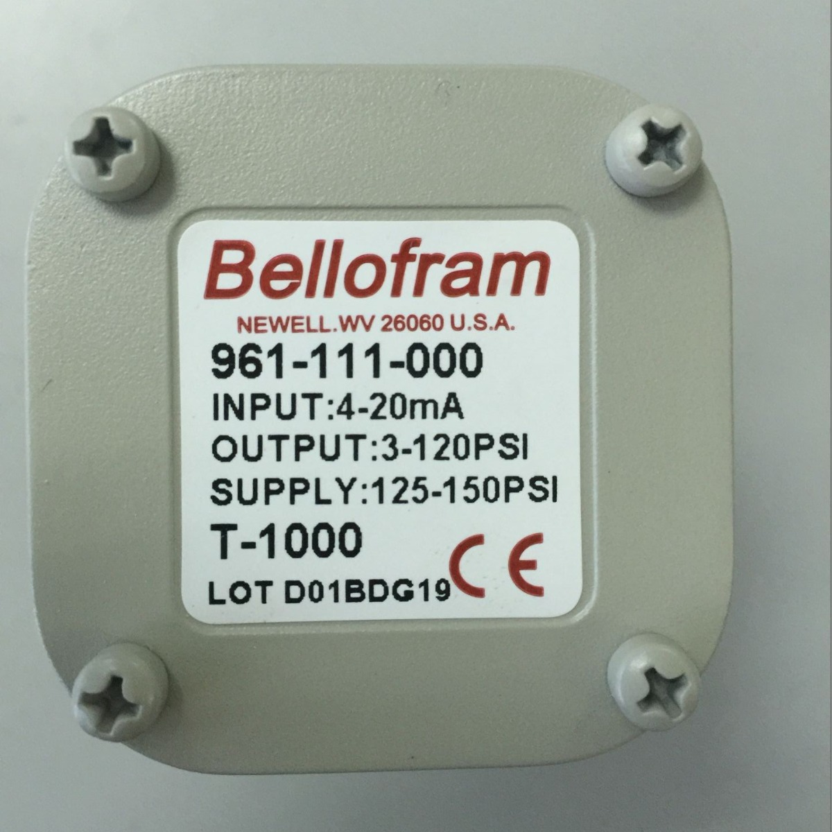 温州艾伦T1000电气转换器比例阀 961-117-000