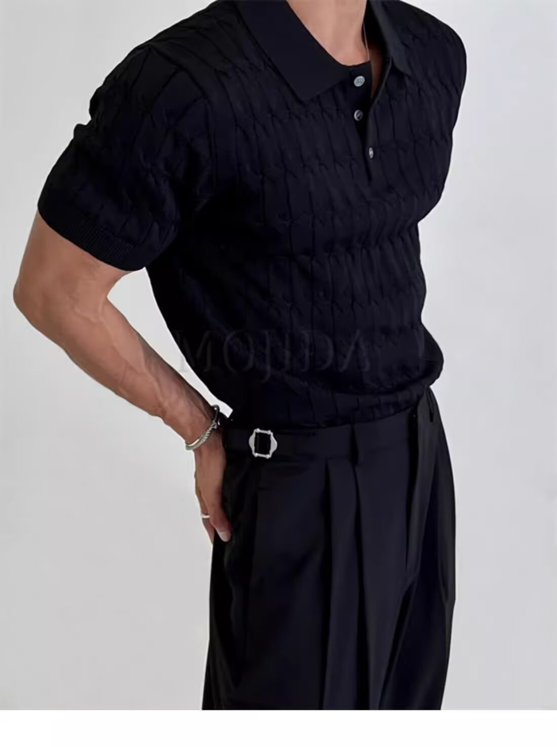 Men's Short Sleeve Polo Shirt Breathable Slim Fit Casual Summer Top_voghion.com