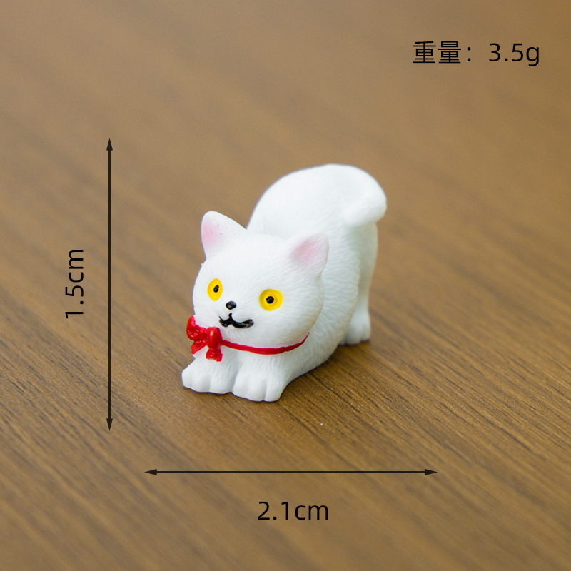 マイクロ風景装飾品かわいい子猫ホームデスクトップ樹脂 DIY クラフト装飾装飾品ハイエンドニッチ|undefined