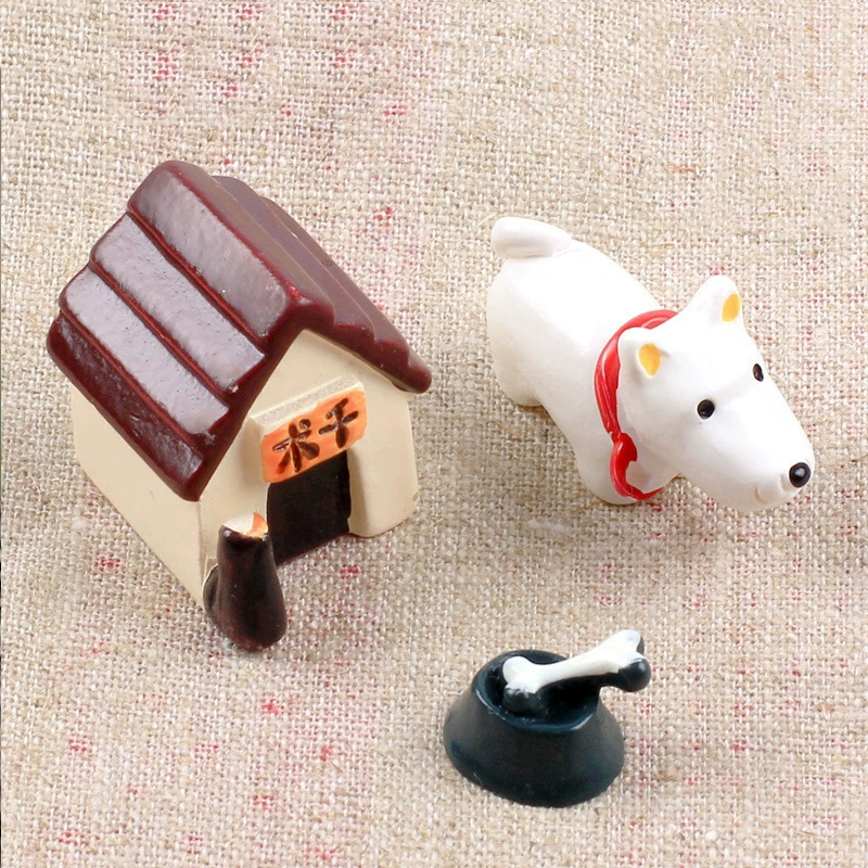 Мох микро Ландшафтный материал щенок из трех частей ремесла комбинированный костюм DIY сборка украшения из смолы