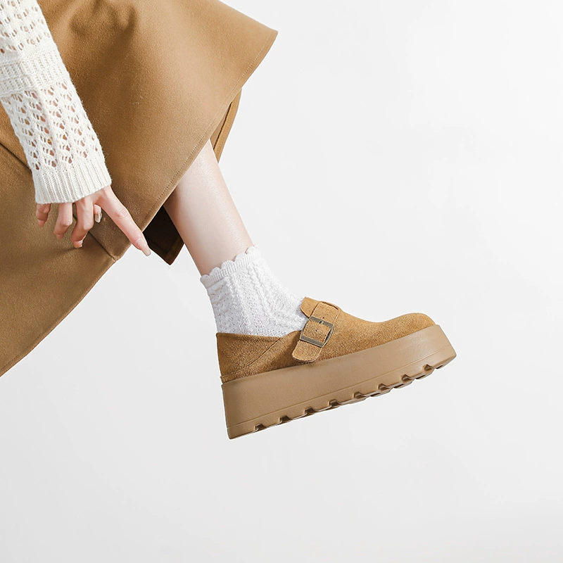 Birkenn туфли с толстой подошной сумкой 2025 весна и осень новая круглая сосновая дно для выпечки
