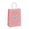 Winter hydrolate, handheld crystal, fashionable linen bag, universal storage bag, with snowflakes