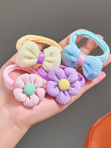 Children's headband, bow hair accessories, girls' hair rubber bands, cute baby flower hairbands, high-looking rubber bands