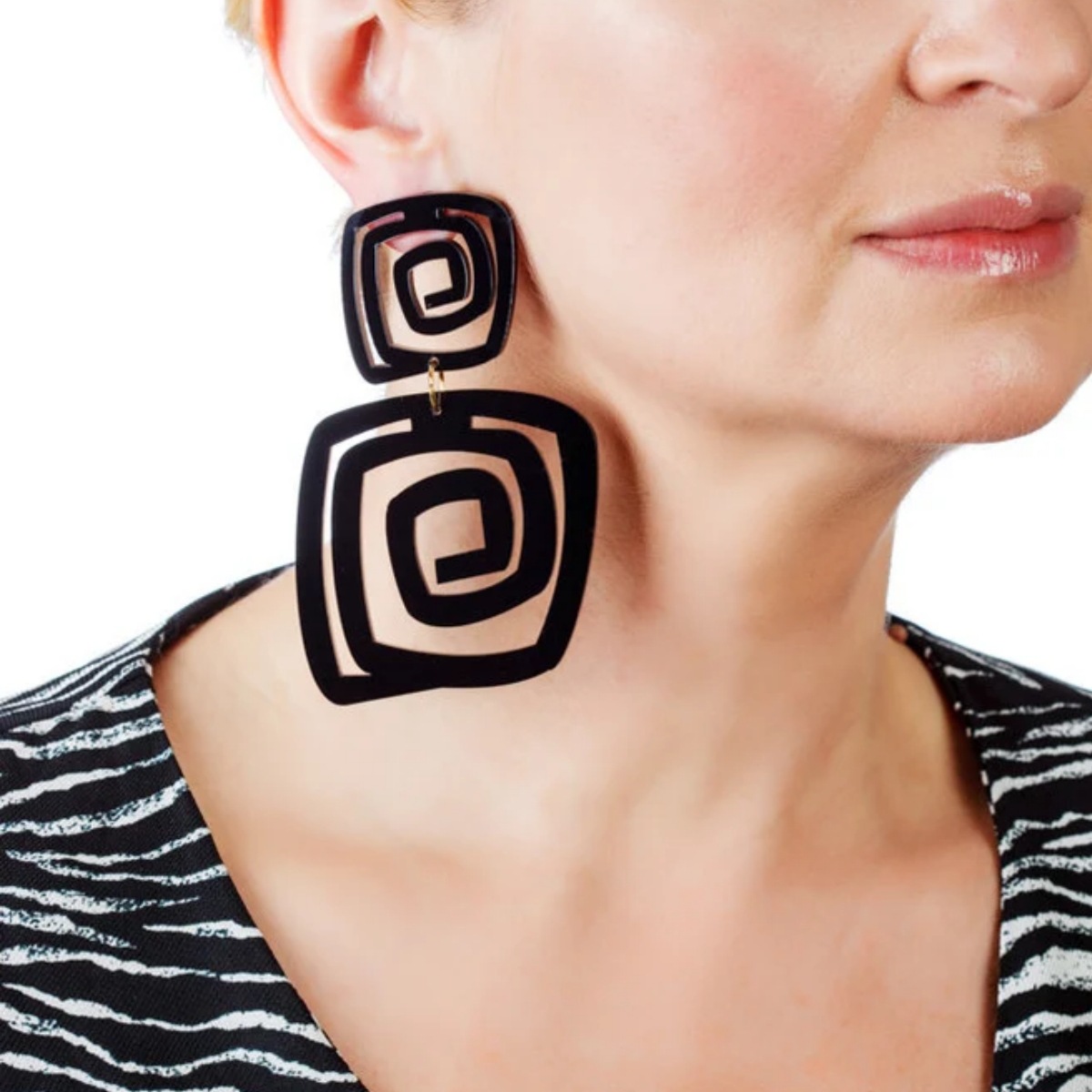 Iron Material 1 Pair Simple Style Geometric Iron Drop Earrings