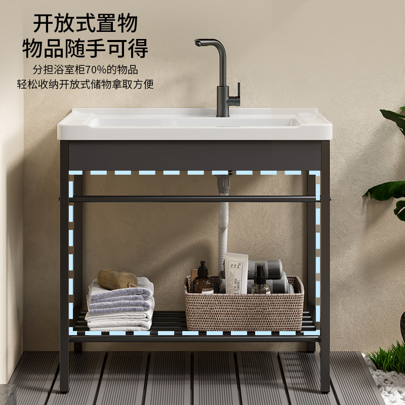 lavabo de cerámica acero inoxidable soporte tablero lavabo lavabo con tablero de fricción balcón lavabo lavabo integral lavabo piscina