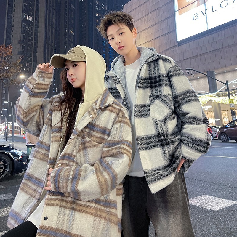 Xiaoxiang Style Woolen Jacket For Couples Wearing Hooded Jackets_voghion.com