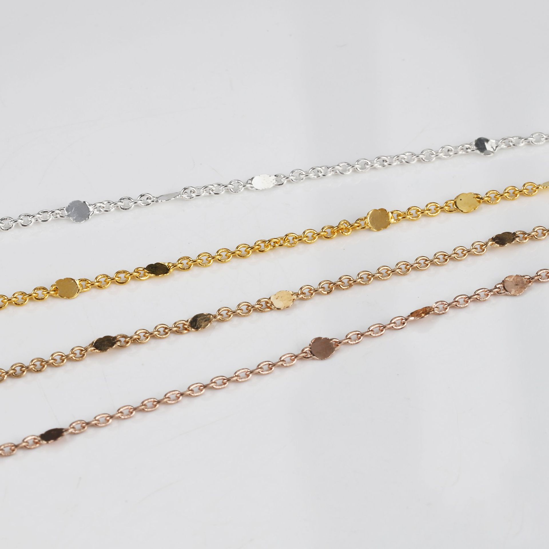 1 Set Copper Solid Color Chain display picture 5