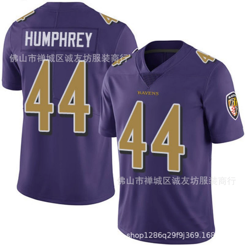Джерси регби НФЛ Crow 44 фиолетовые Ravens Marlon Humphrey