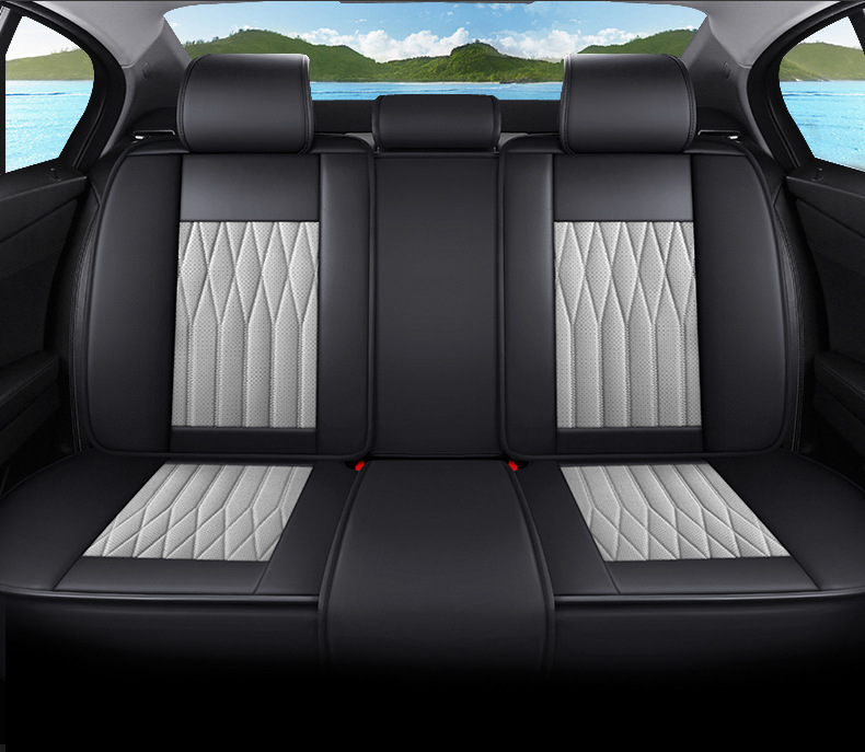 New Model of Foreign Trade All-Season Universal Meteor Full Leather Breathable and Wear-Resistant Five-Seater Car Interior Seat Cushion and Seat Cover Wholesale