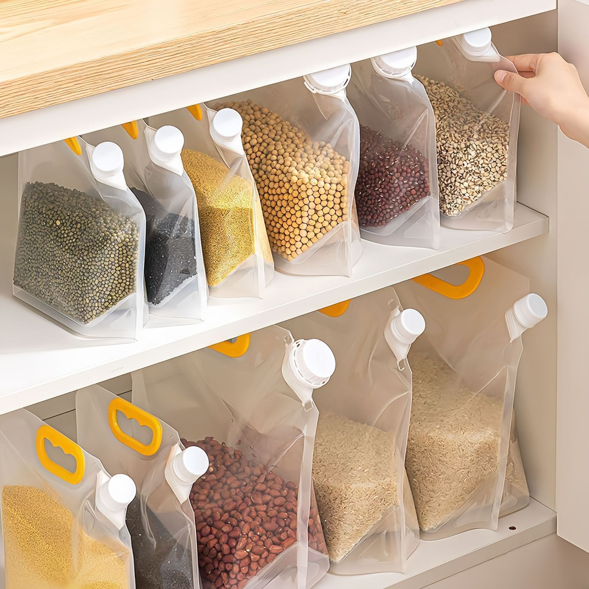 Grains Storage Sealed Bag Food Grade Moisture-Proof and Insect-Proof Transparent Thickeneded Storage Bag Household Rice Bag