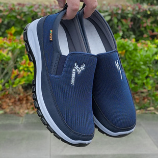 Men's Shoes Old Beijing Cloth Shoes Spring Breathable Canvas Shoes Sports Shoes Men's Casual Dad Shoes Elderly Walking Shoes