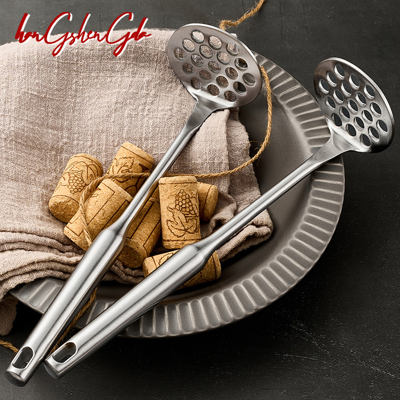 316 Stainless Steel Food Grade Baby Food Supplement Mud Spoon Presser Masher Masher Potato Masher