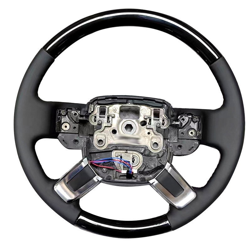 Suitable for Land Rover Range Rover Peach Wood Steering Wheel Discovery 4 Freelander 23 Carbon Fiber Heated Leather Steering Wheel Modification Off-Road
