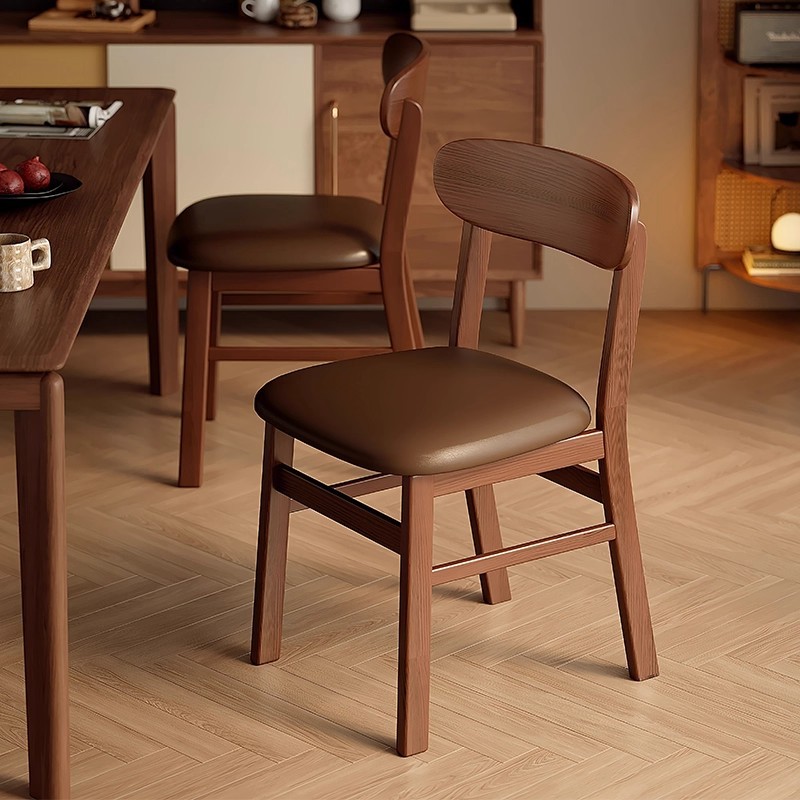 Silla de comedor para el hogar 2025 nuevo moderno y simple silla de respaldo de madera maciza comedor comedor taburete de madera mesa y silla