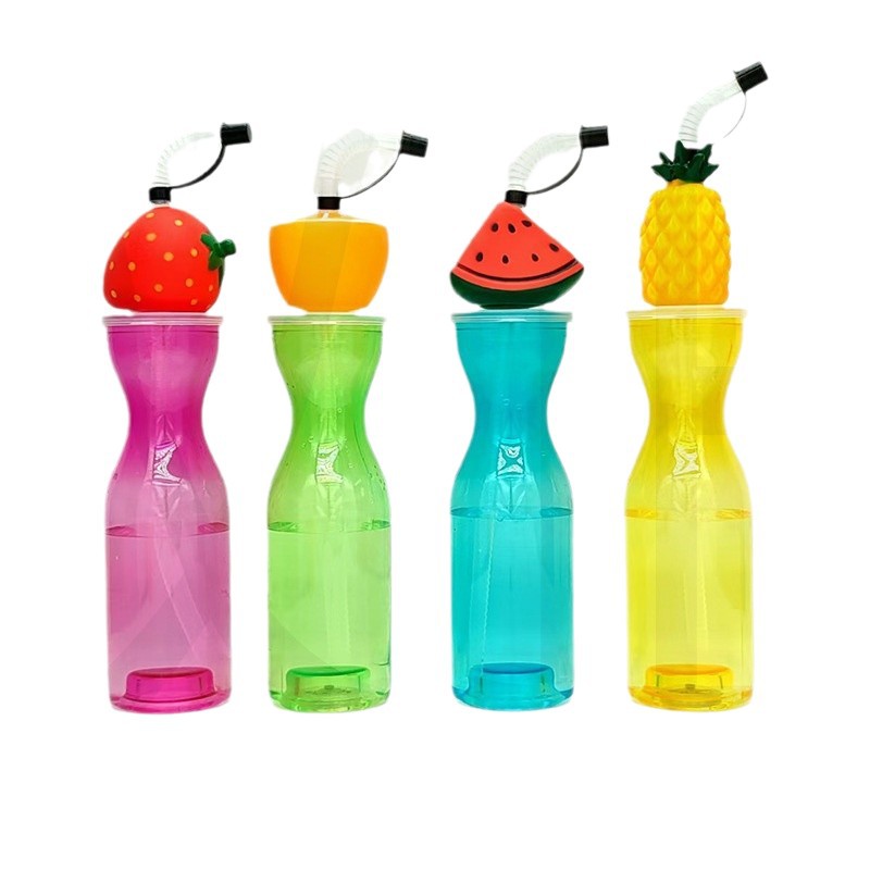 2024 explosión transfronteriza celebridad de Internet animal de dibujos animados jugo de frutas desechable té con leche taza botella de bebida fría forma creativa