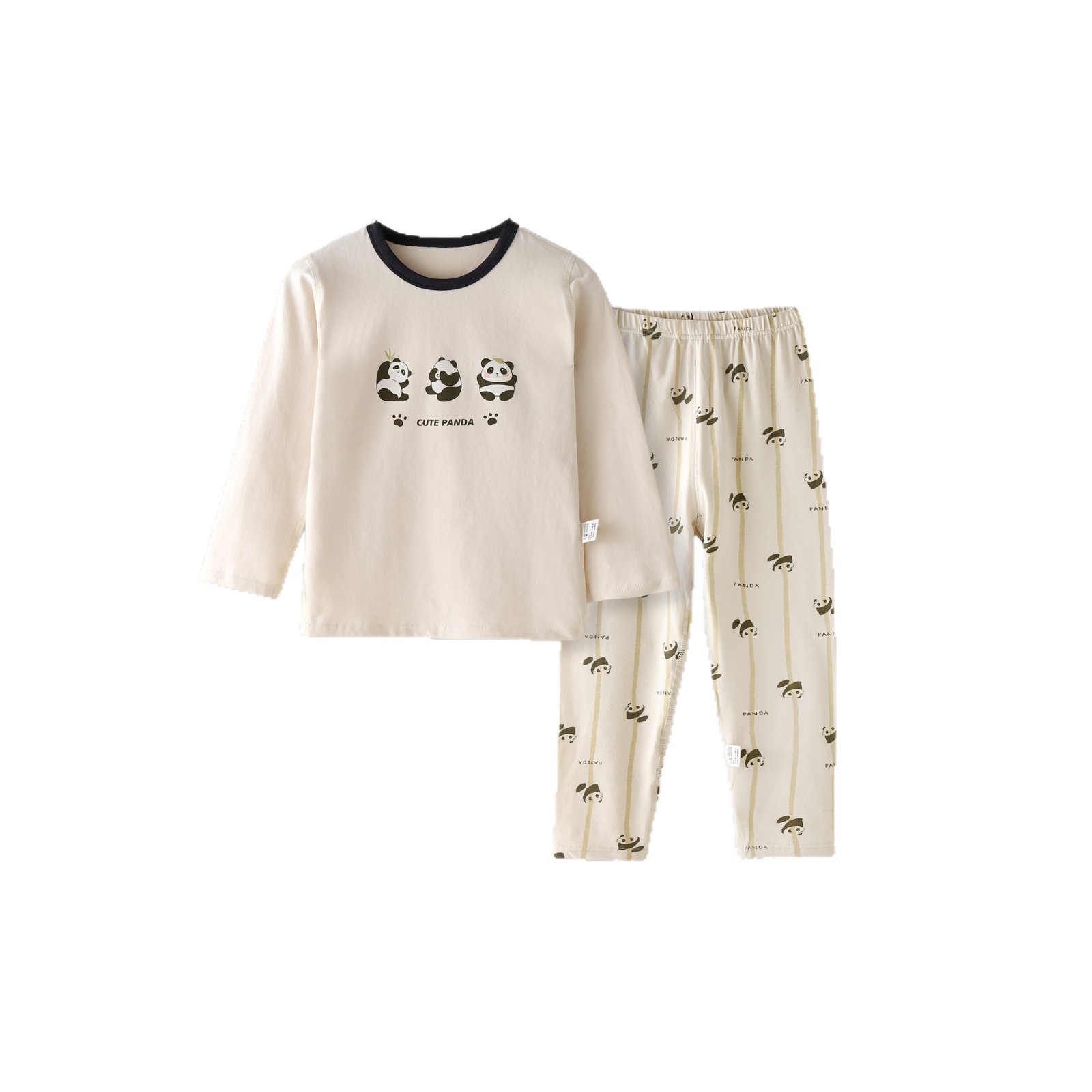 Ropa de otoño para niños medianos y grandes pantalones largos Tong Beijia versión sin hueso AB traje de Lycra de dibujos animados para niños y niñas Serie Ligera de lujo conjunto de Lycra