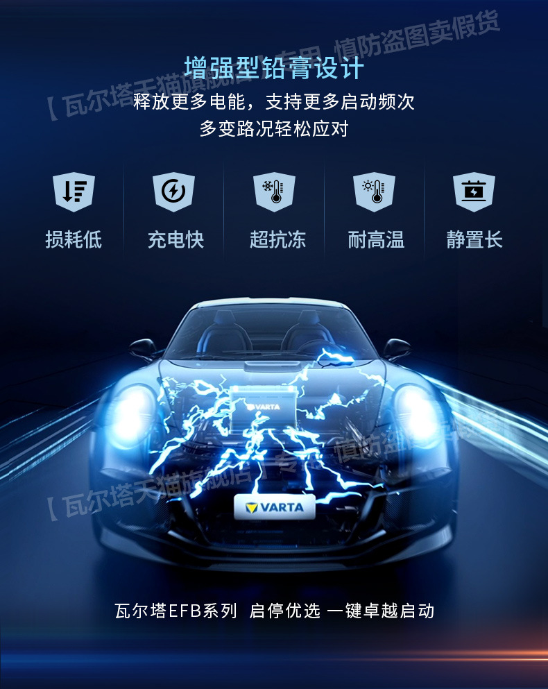 Suitable for Valta Car Battery Efb 70Ah Start-Stop Battery Tiguan Passat Magotan Car